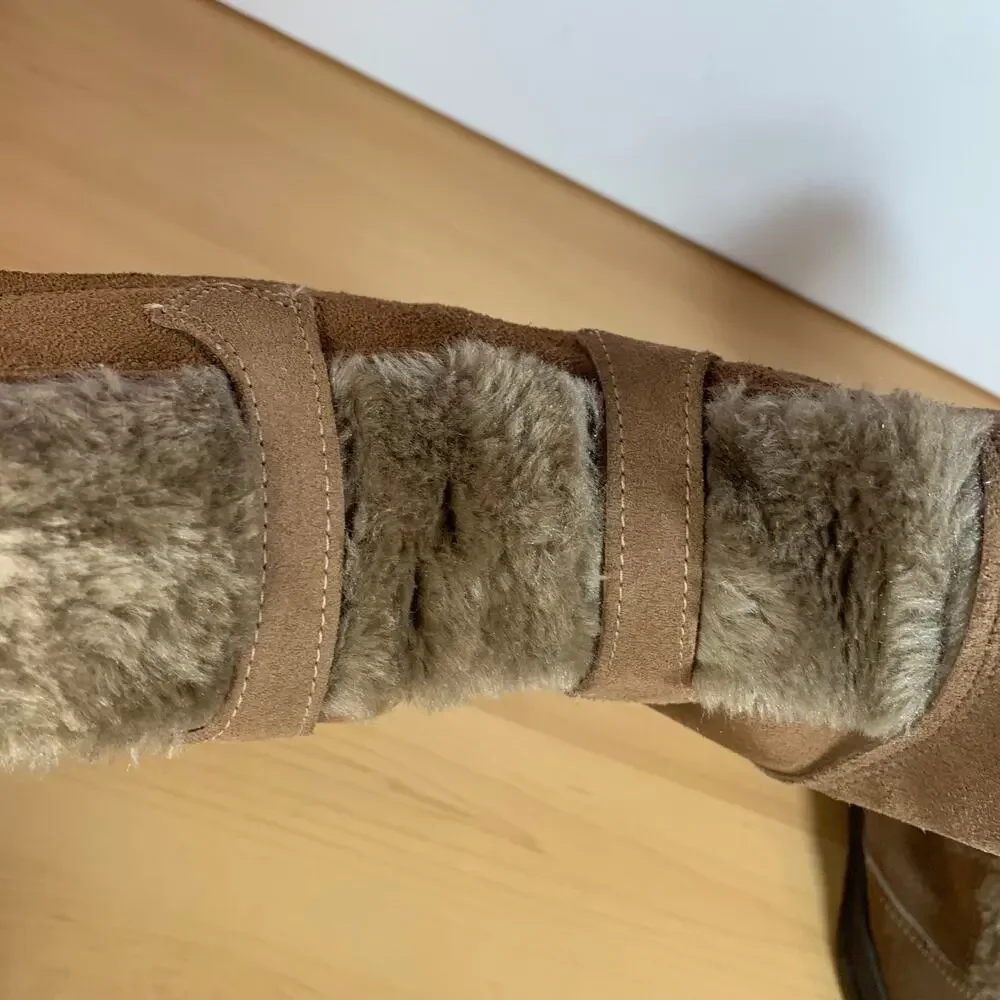 Yodelers Women's Brown Genuine Leather Boots Size 7